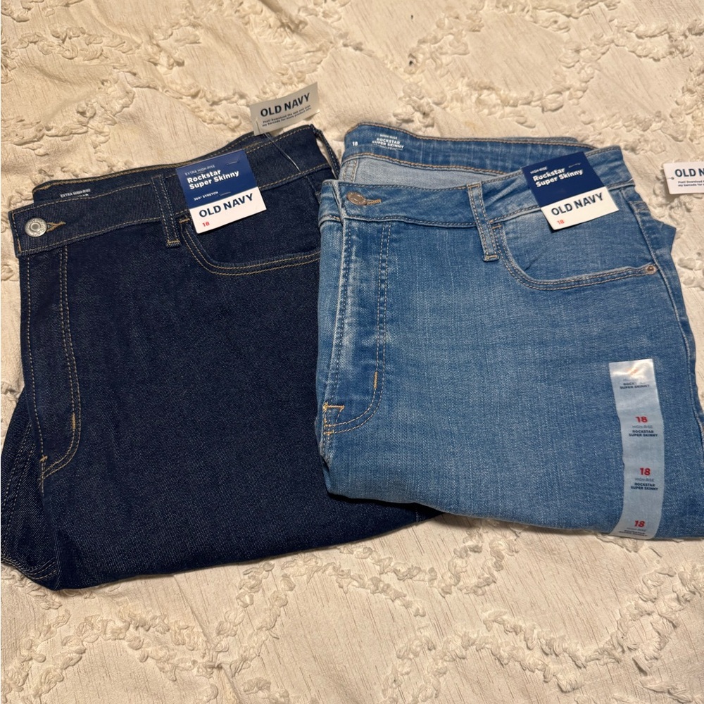 Old Navy Rockstar Super Skinny Jeans in Blue